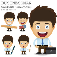 Businessman cartoon character EPS 10 vector