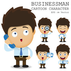 Businessman cartoon character EPS 10 vector