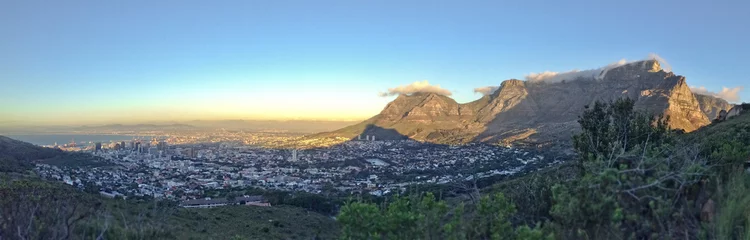 Photo sur Aluminium Afrique du Sud Panorama de Cape Town et Table Mountain, Afrique du Sud