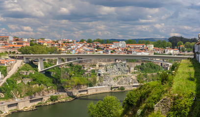 Fototapeta na wymiar Infante D. Henrique Bridge in Porto, Portugal