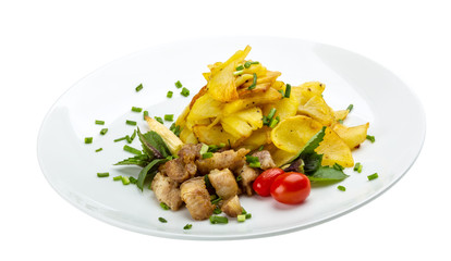 Fried pork with potato