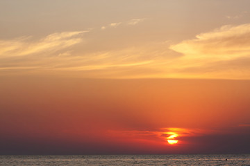 Sunset. Seascape.