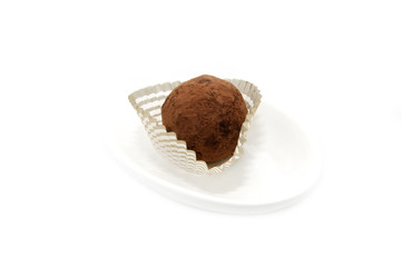 chocolates on white background sweets