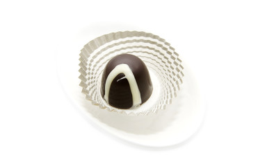 chocolates on white background sweets