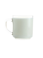 Fresh milk in glass of isolated.