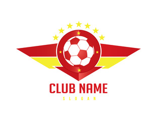 Obraz premium Red and yellow soccer wings