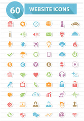 Website icons,Colorful version,vector