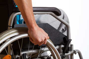 Man using his wheelchair