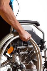 Man sitting in wheelchair
