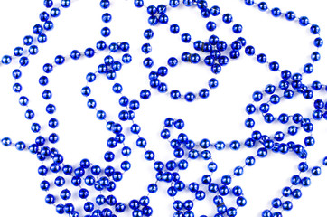 blue mardi gras beads © matabum