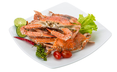 Boiled blue crab