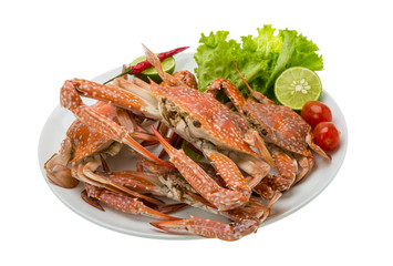 Boiled blue crab