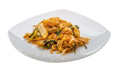 Fried noodles with shrimps