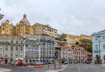 Fototapeta na wymiar Lisbon near St. Apolonia station, Portugal