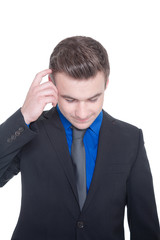 Geschäftsmann denkt nach Porträt