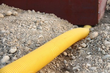 Obraz premium hausbau drainagerohr IV