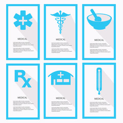 Naklejka premium Medical banners,Blue vector