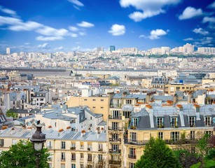 Naklejka premium Vue panoramique de Paris en France