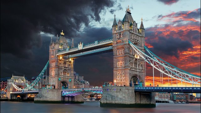 Tower bridge - London, Time lapse