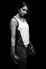 Fototapeta na wymiar Female Boxer