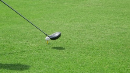 Happy people playing in golf club, sport, leisure, fun, hobby