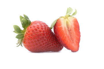 fresh strawberry isolated on white background