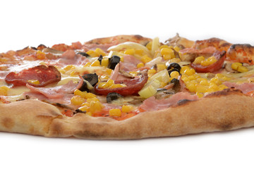Pizza on white background