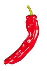 fresh red peppers isolated on white background