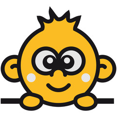 Junge Wand Berstecken Niedlich