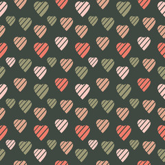 Background with Colored Hearts