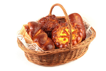 Basket with pastry