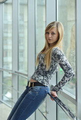 Young woman at the window