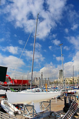 Yachts in Barcelona, Spain