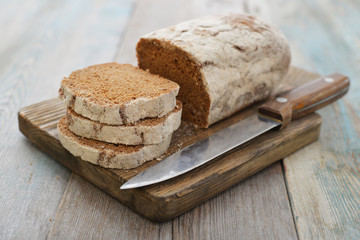 Sliced rye bread