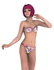 Naklejka premium 若い女性