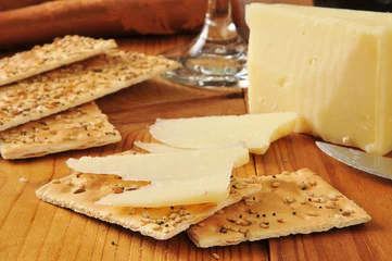 Gordijnen Sharp Vermont White cheddar cheese © MSPhotographic