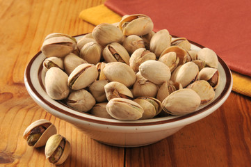 Bowl of pistachio nuts