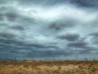 Dramatic incoming thunderstorm in New Mexico
