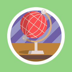 Red globe illustration