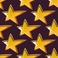 Obraz premium Golden shooting star seamless pattern