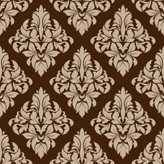 Seamless pattern in almond and cinnamon colors