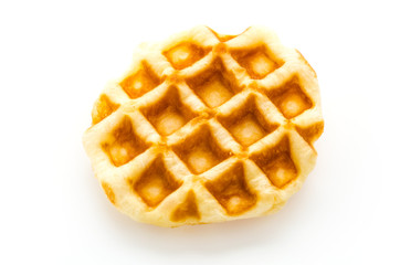 Waffle isolated on white background