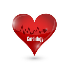 cardiology heart sign illustration design