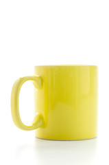 Color mug isolated on white