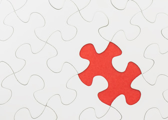 Missing puzzel in red color