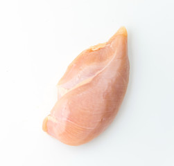 Raw chicken meat isolated on white