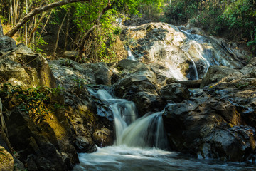 Maehaat waterfall at wianghang in Chiangmai, Thailand