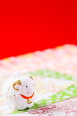 羊の正月飾り