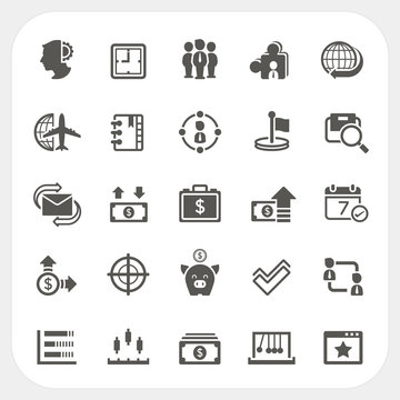 Business and finance icons set