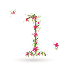 Floral number one for your design